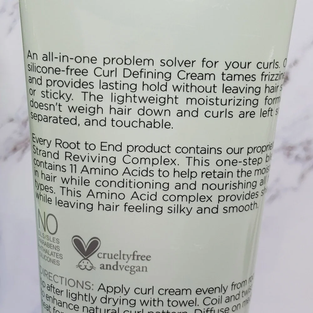 Root To End Curl Defining Cream 8 oz w/ Strand Reviving Complex NEW